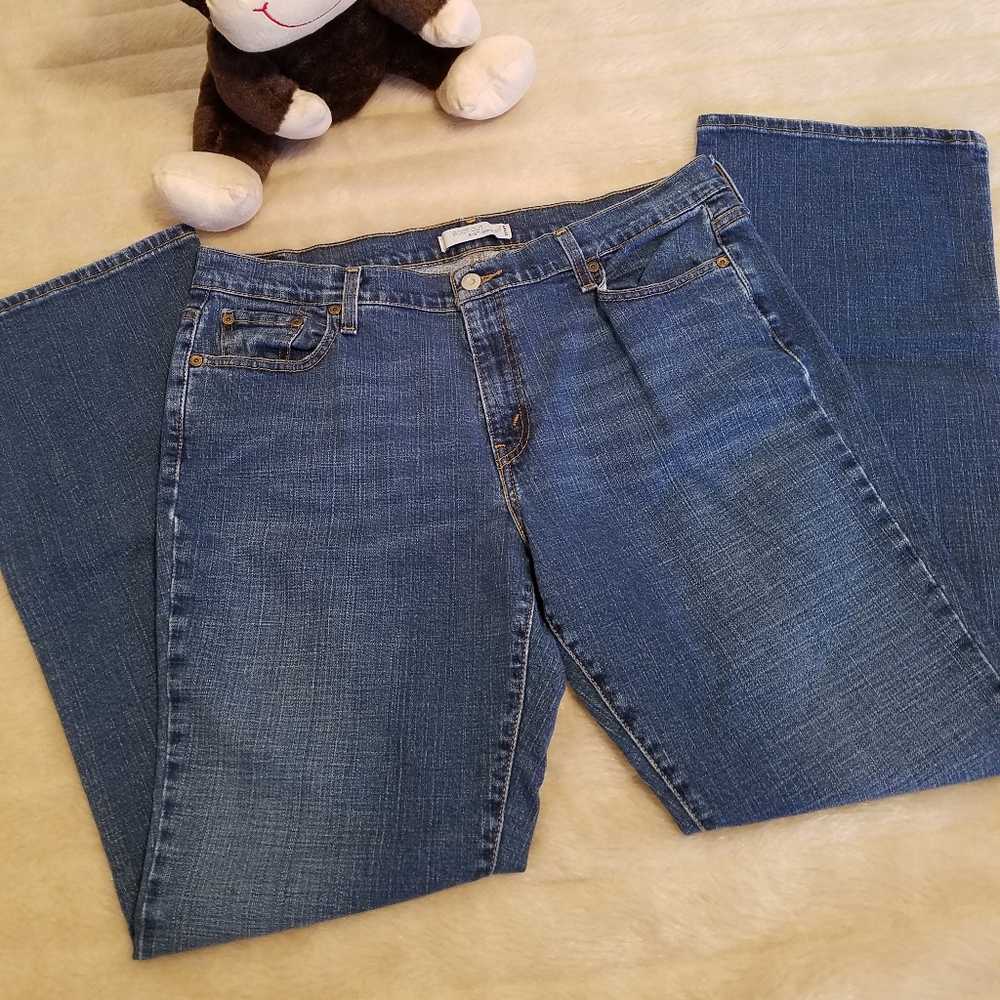 LEVI'S BOOTCUT 515 DENIM BLUE JEANS SIZE 16L